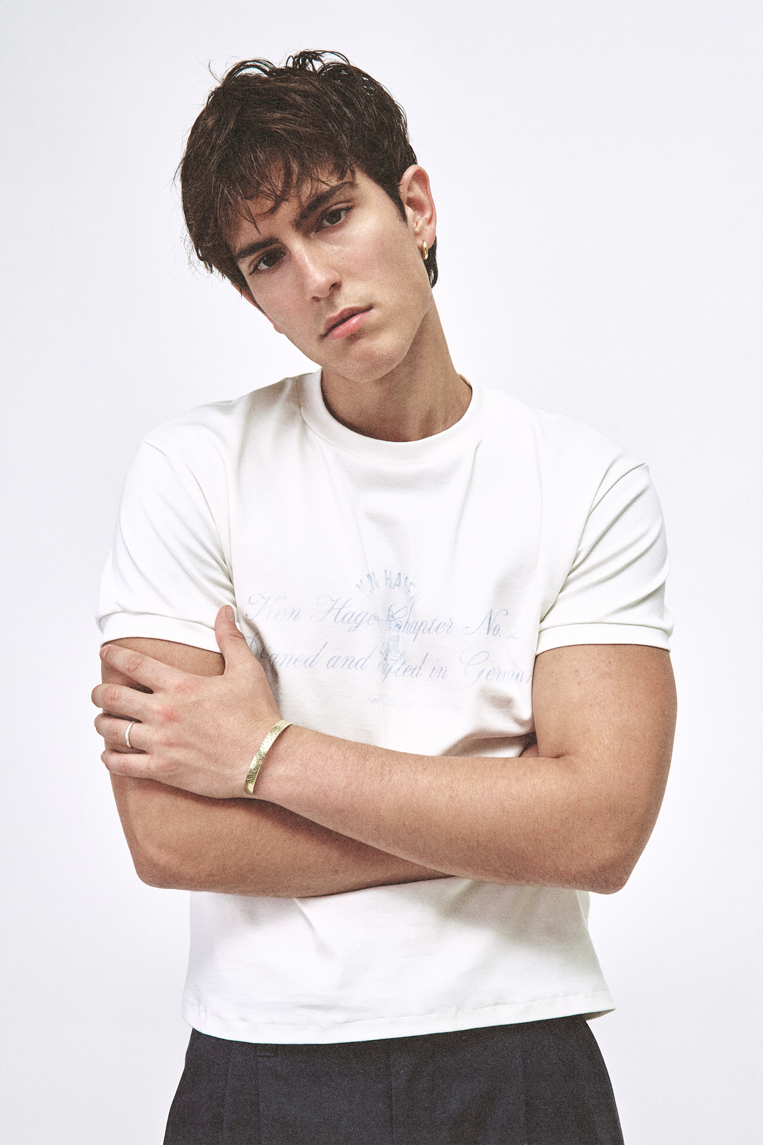 Handcrafted Faded White Tee