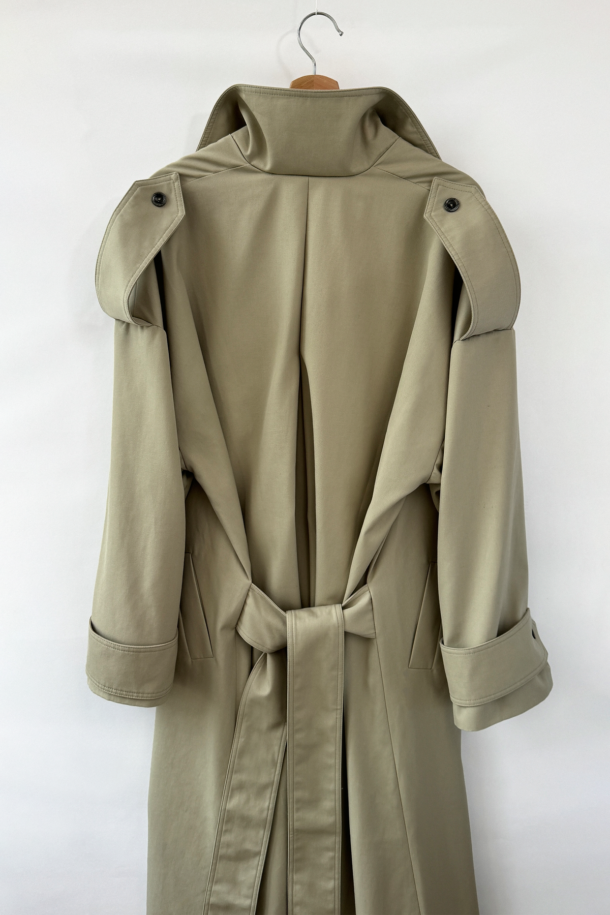 Pleated Kimono Coat White Sand